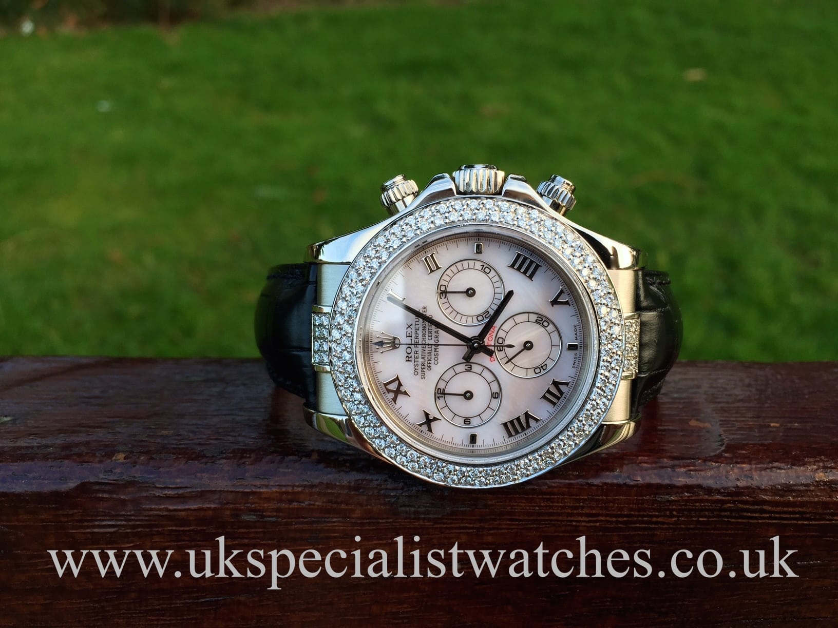 Rolex Daytona White Gold 116589 Diamond Bezel - UK Specialist Watches